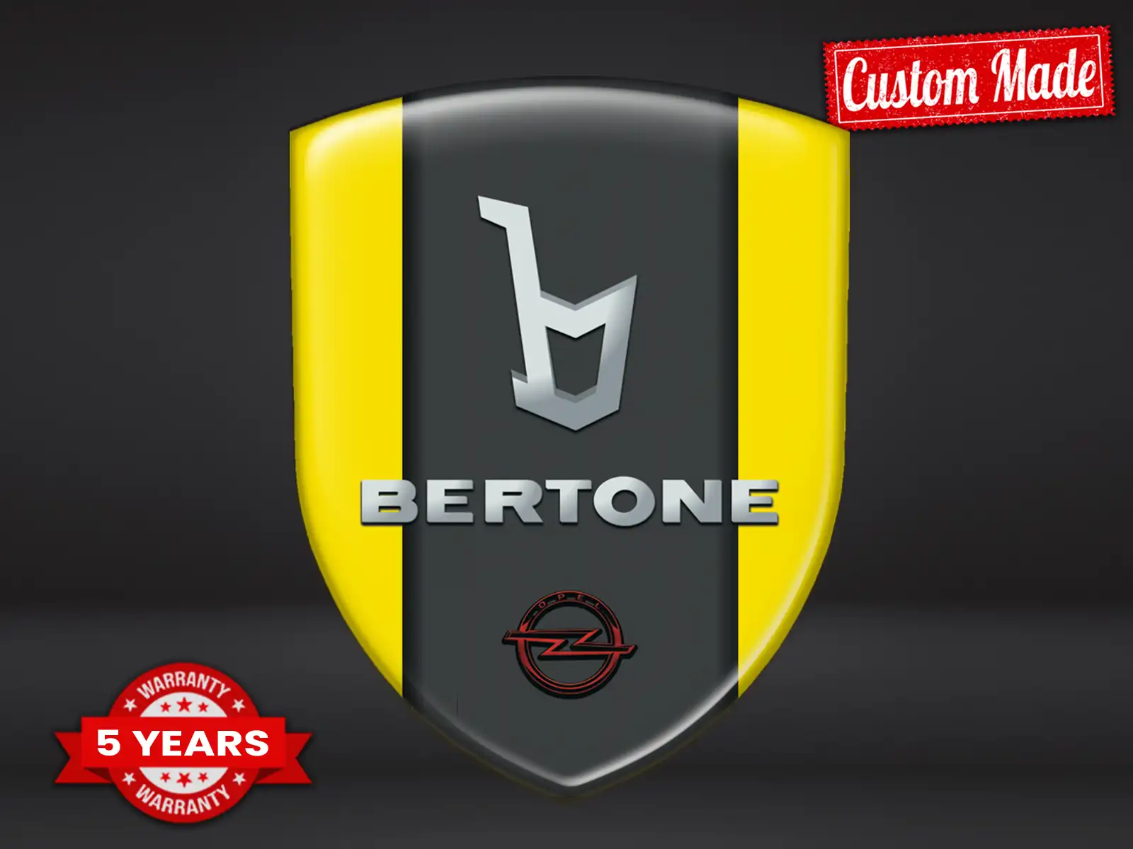 Bertone Heckscheibenaufkleber Racing Stern Exklusiv Auto